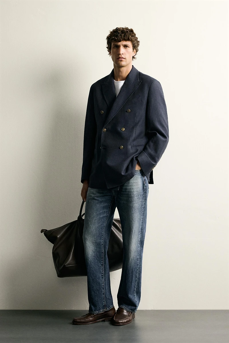 REGULAR FIT DOUBLE BREASTED BLAZER