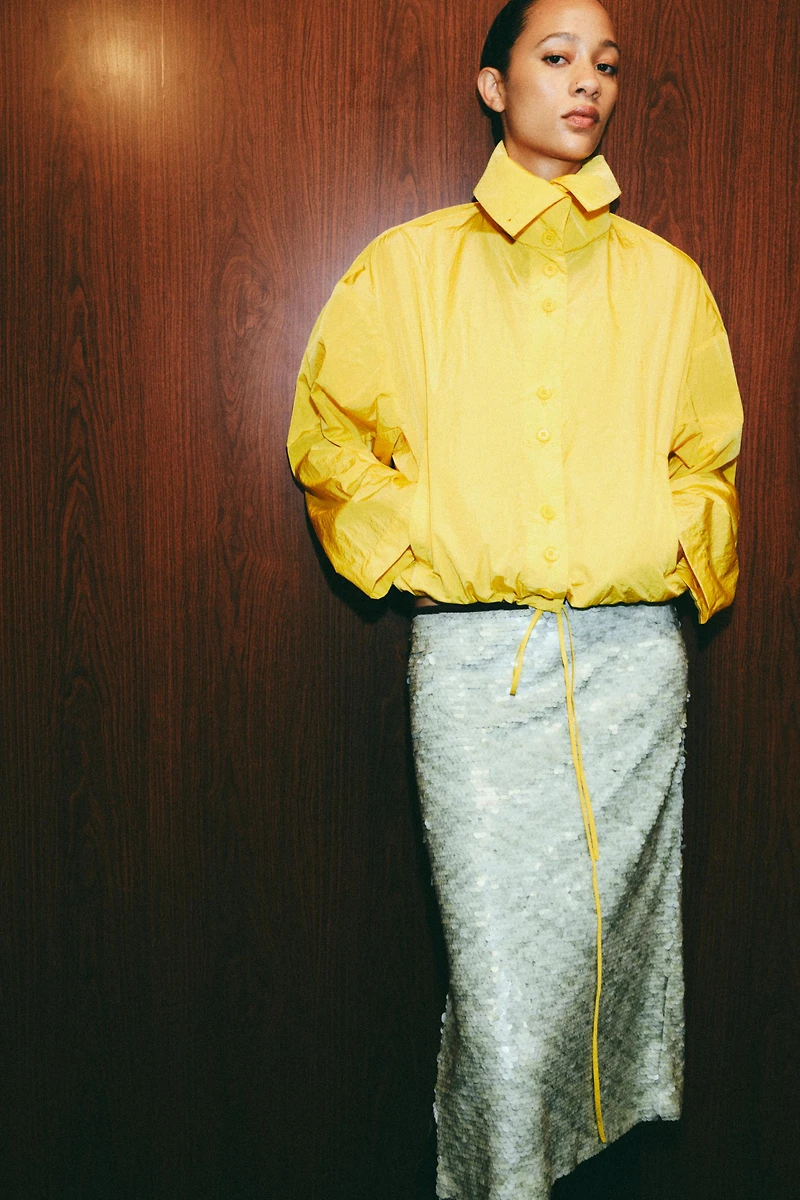 ZW COLLECTION HIGH COLLAR BOMBER JACKET