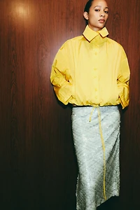 ZW COLLECTION HIGH COLLAR BOMBER JACKET