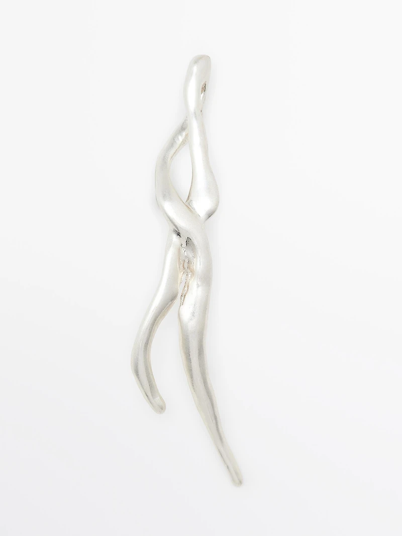 Broche métallique abstraite