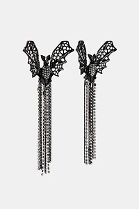 SPARKLY BAT EARRINGS