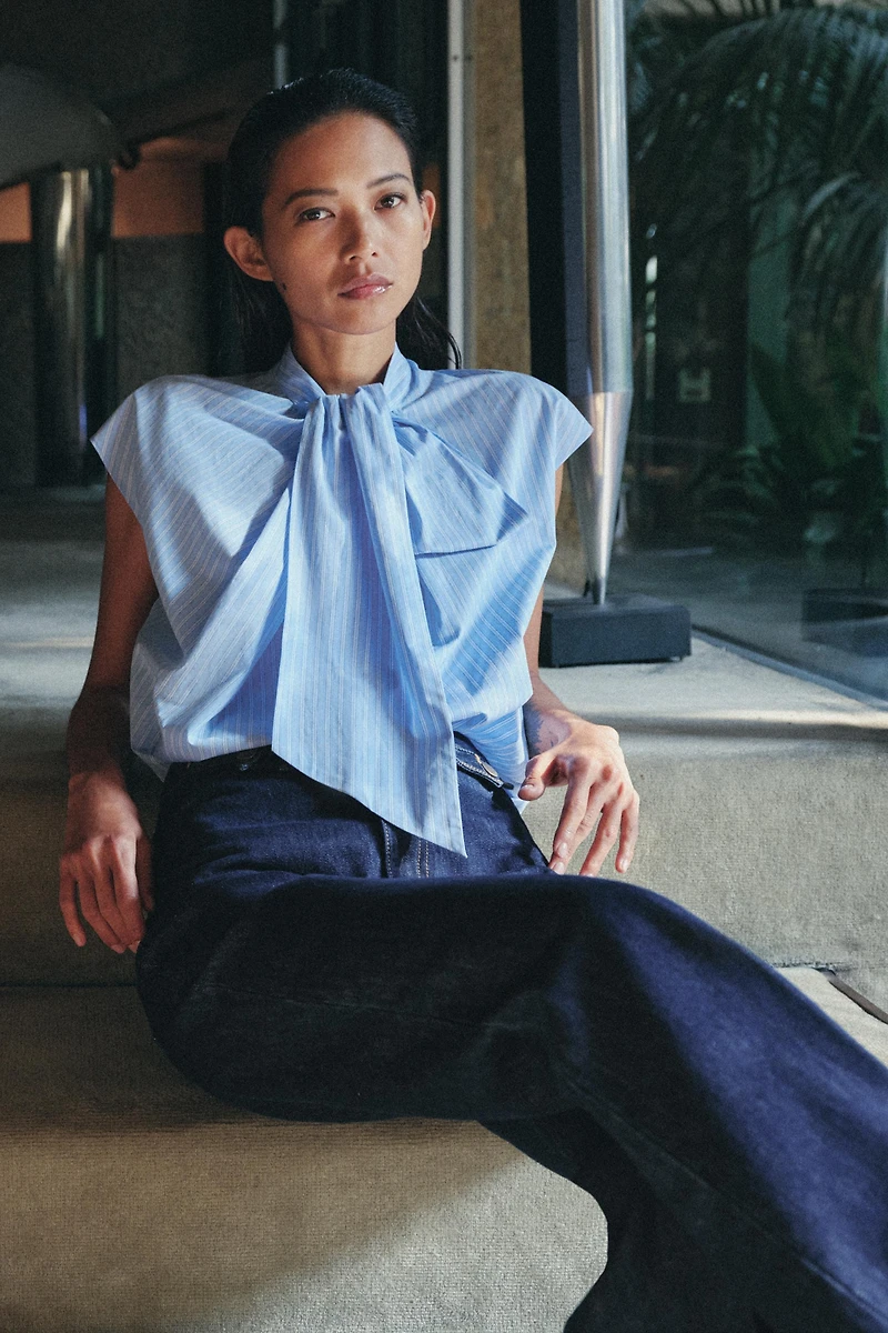 ZW COLLECTION STRIPED SHIRT WITH TIES