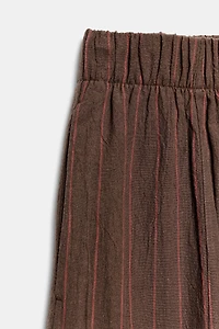 ZW COLLECTION STRIPED LINEN-BLEND TROUSERS