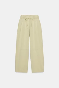 HEAVY COTTON WIDE LEG PANTS