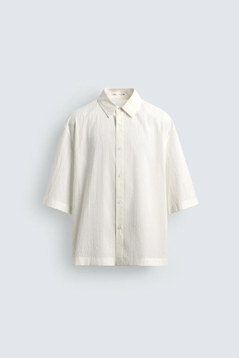 CHEMISE BOXY FIT TEXTURÉE