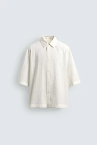 CHEMISE BOXY FIT TEXTURÉE