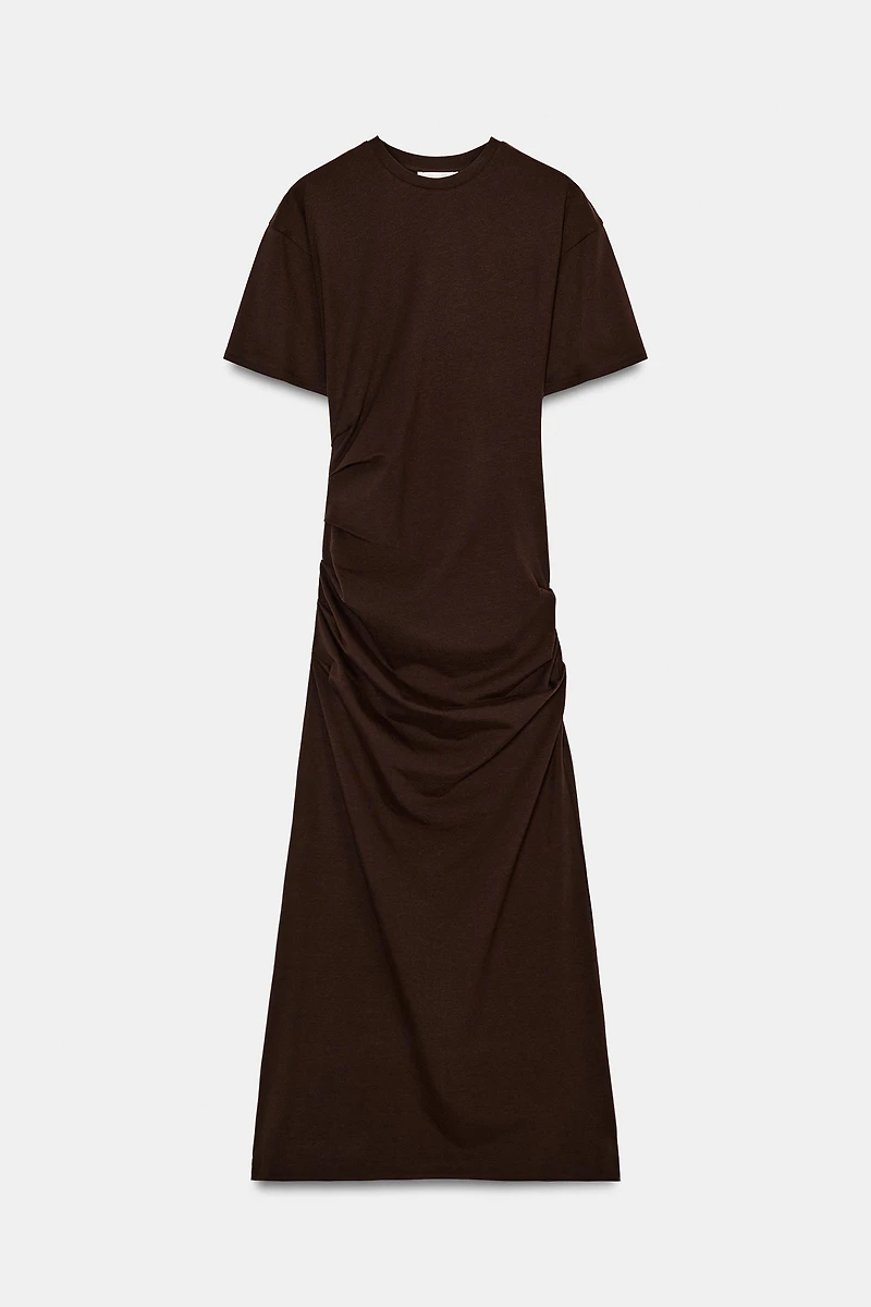LONG DRAPED DRESS