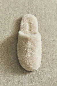 FAUX FUR MULE SLIPPERS