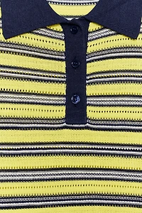 STRIPED KNIT POLO