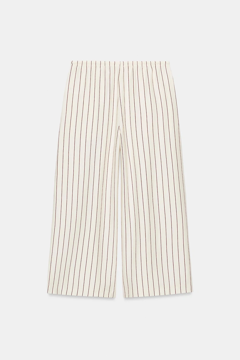 STRIPED WIDE LEG PANTS