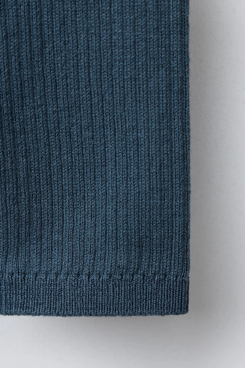 RIBBED BUTTON LEGGINGS