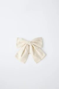 BOW HAIR TIE AND BARRETTE SET