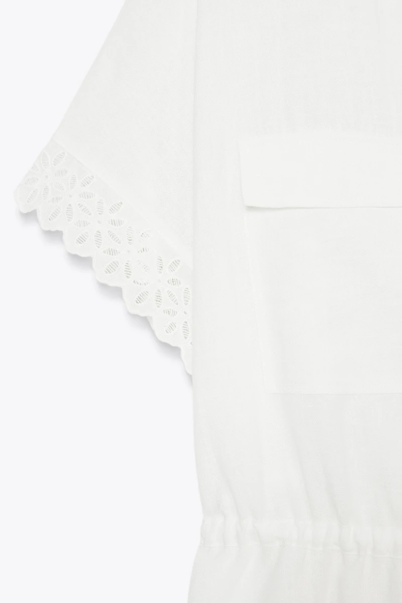 RAMIE SHIRT WITH LACE TRIM