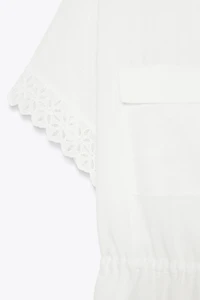 RAMIE SHIRT WITH LACE TRIM