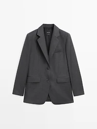 Veste de tailleur en flanelle 100 % laine