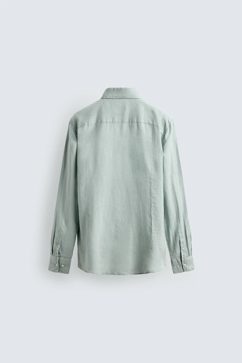 REGULAR FIT 100% LINEN SHIRT