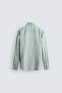 REGULAR FIT 100% LINEN SHIRT