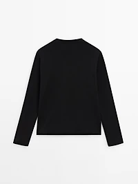100% cotton interlock long sleeve T-shirt