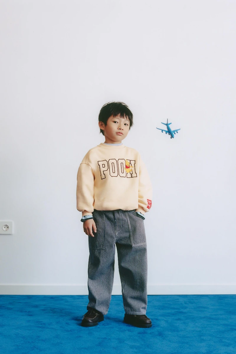 PANTALON DENIM BAGGY RAYURES