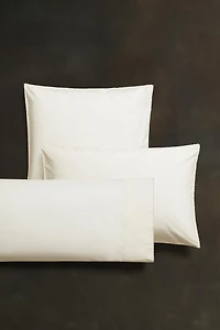 CHILDREN'S EMBROIDERED PILLOWCASE WITH TRIM DETAIL