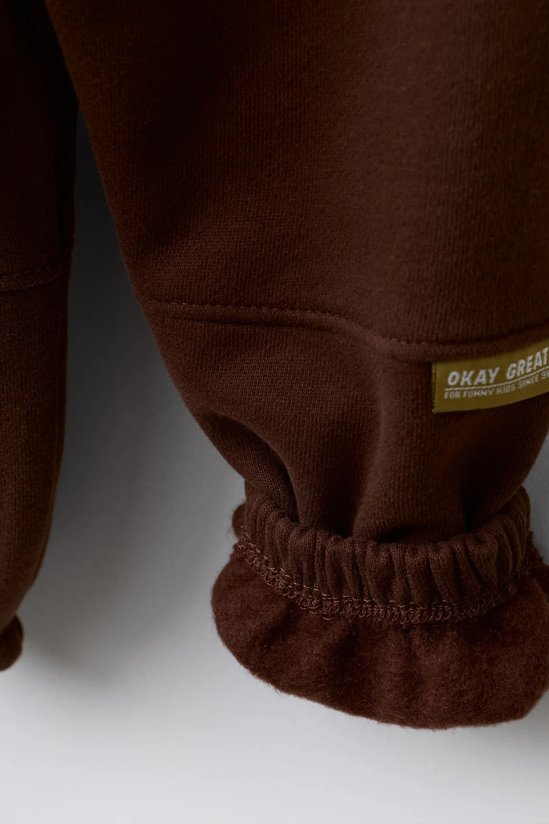 PANTALON DE JOGGING DOUX AVEC ÉTIQUETTE