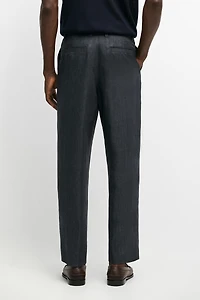 100% linen striped pants