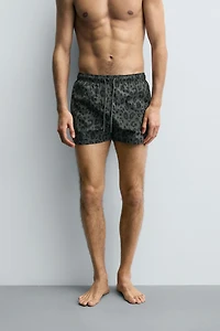 ANIMAL PRINT SHORT SWIMSUIT