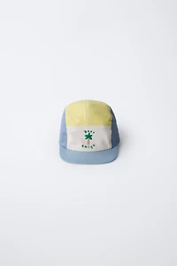EMBROIDERED PALM COLOR BLOCK CAP