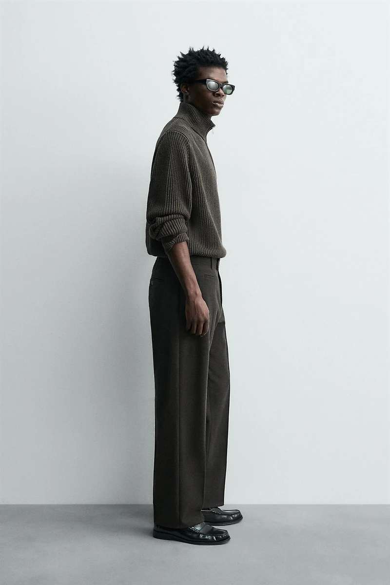 PANTALON REGULAR FIT EN FLANELLE