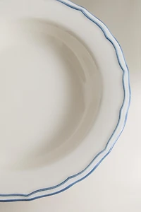 WAVY RIM EARTHENWARE SOUP PLATE