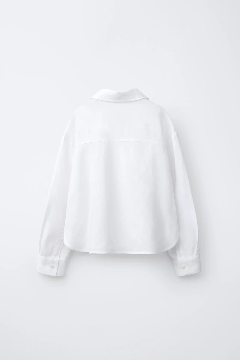 PLAIN LINEN BLEND SHIRT