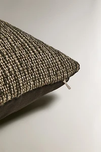 COTTON AND WOOL THROW PILLOW COVER