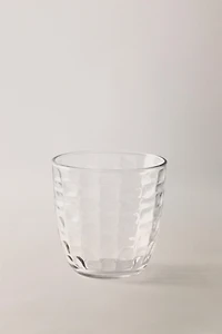 RAISED SQUARE-EFFECT TUMBLER