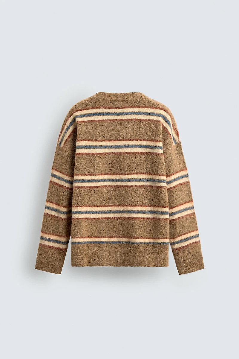 BRUSHED JACQUARD STRIPED JUMPER