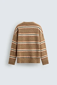 BRUSHED JACQUARD STRIPED JUMPER