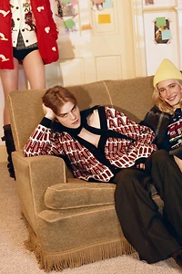 GILET OVERSIZE EN MAILLE HOME ALONE ™