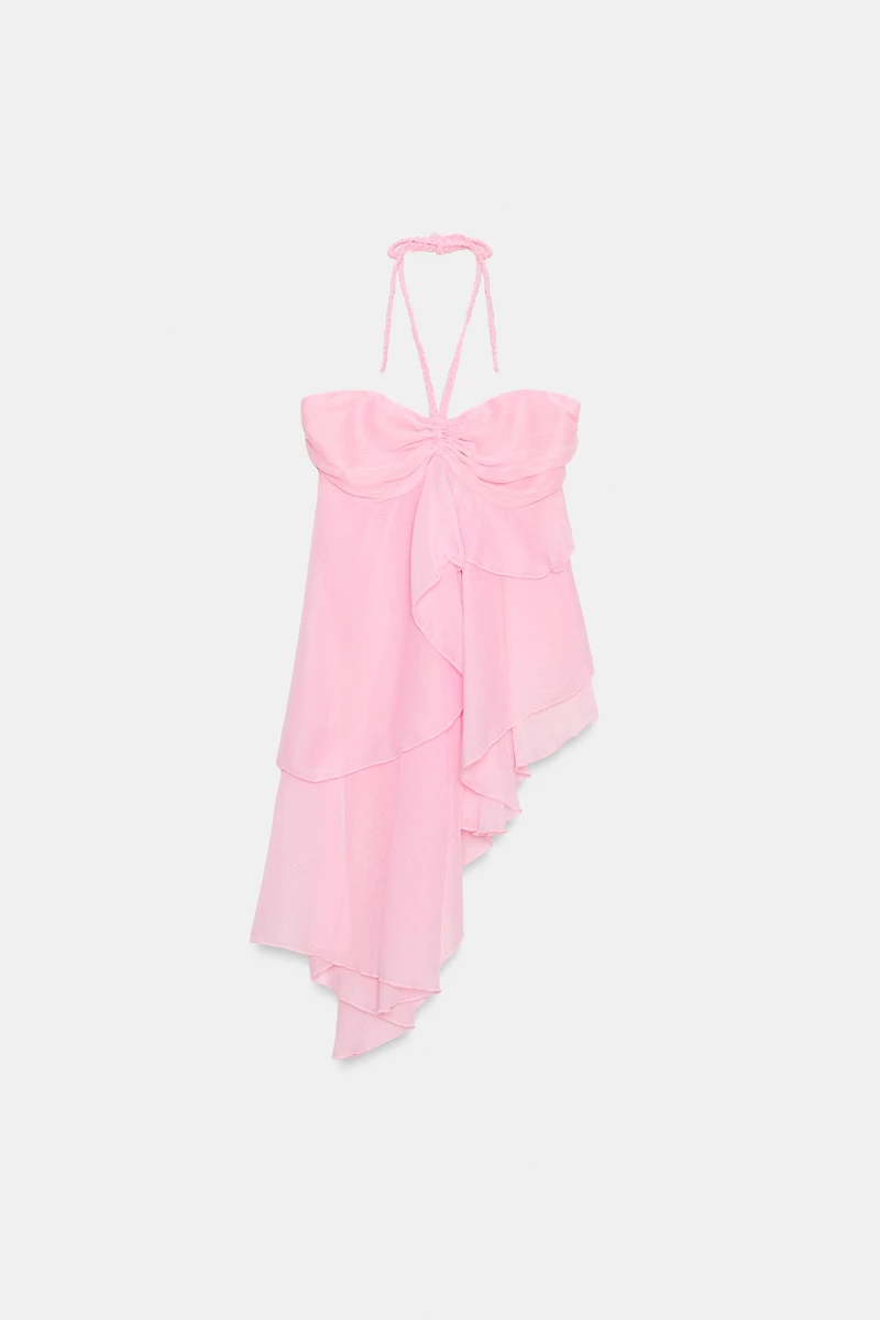 ASYMMETRIC RUFFLED TOP