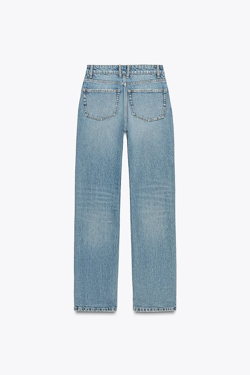 TRF STRAIGHT LEG JEANS WITH A HIGH WAIST