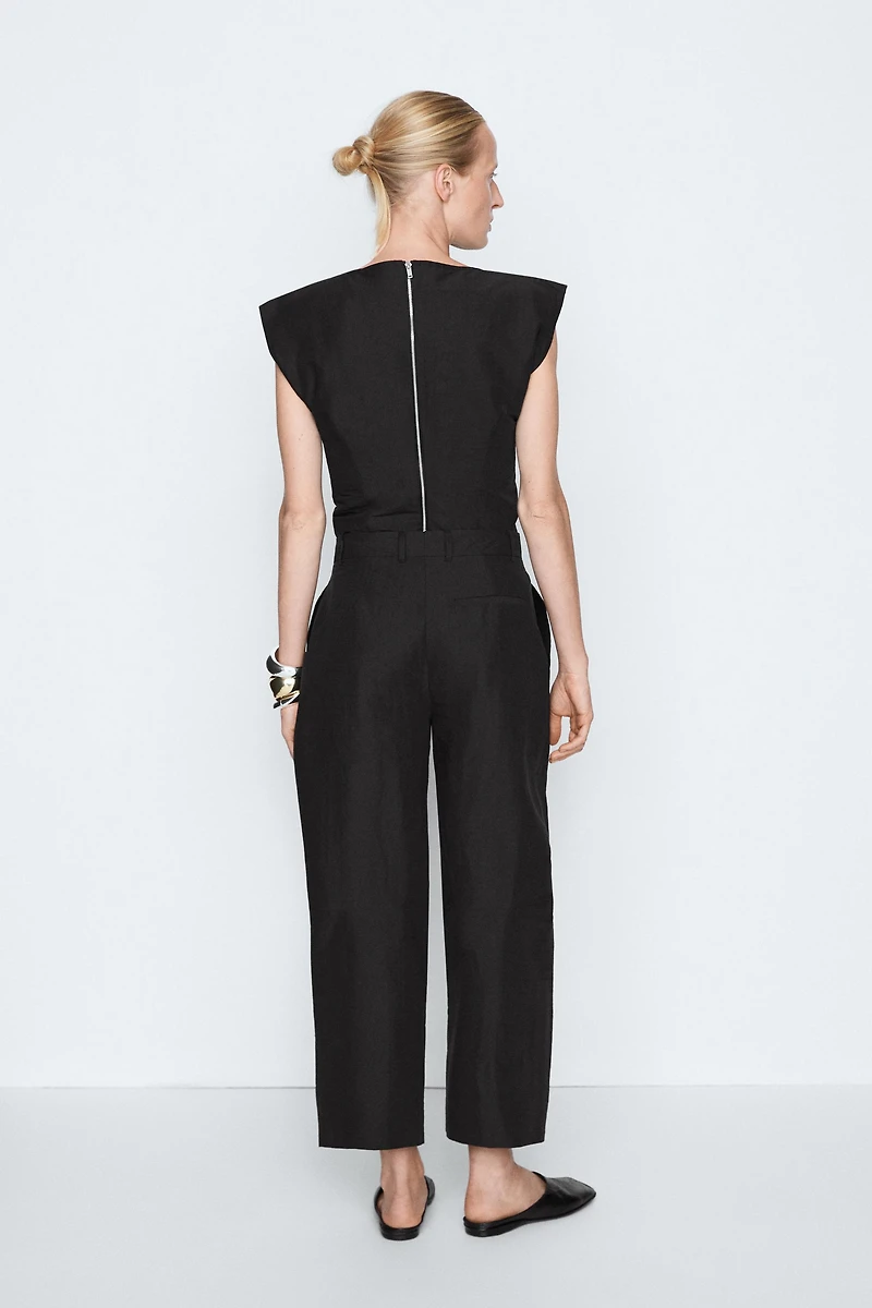 Linen blend pleated trousers - STUDIO