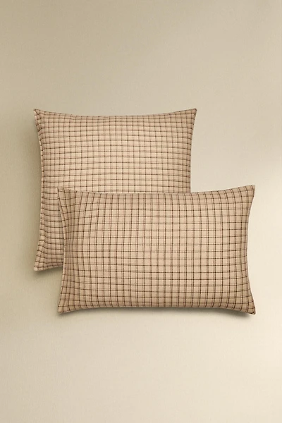 CHECK FLANNEL PILLOWCASE