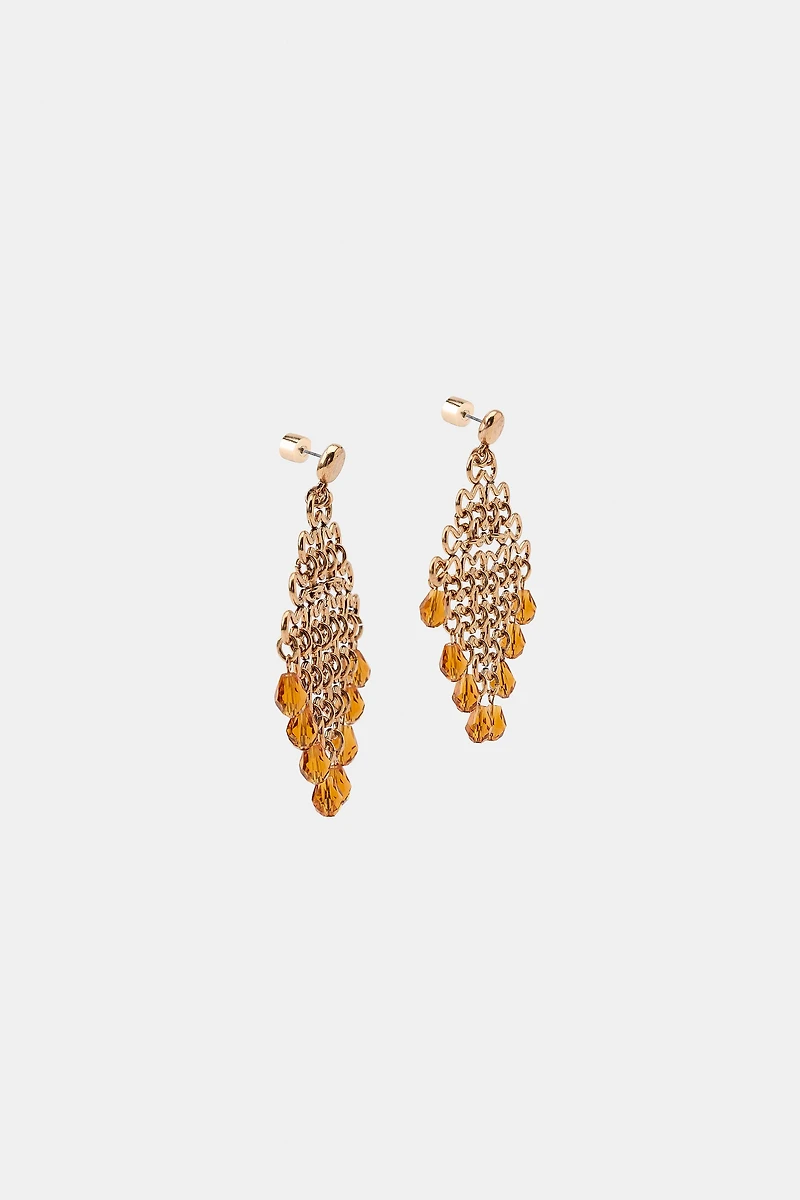 METAL AND BEADED EARRINGS