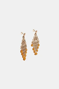 METAL AND BEADED EARRINGS