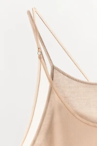 TOP HALTER EFFET DOUBLE TULLE
