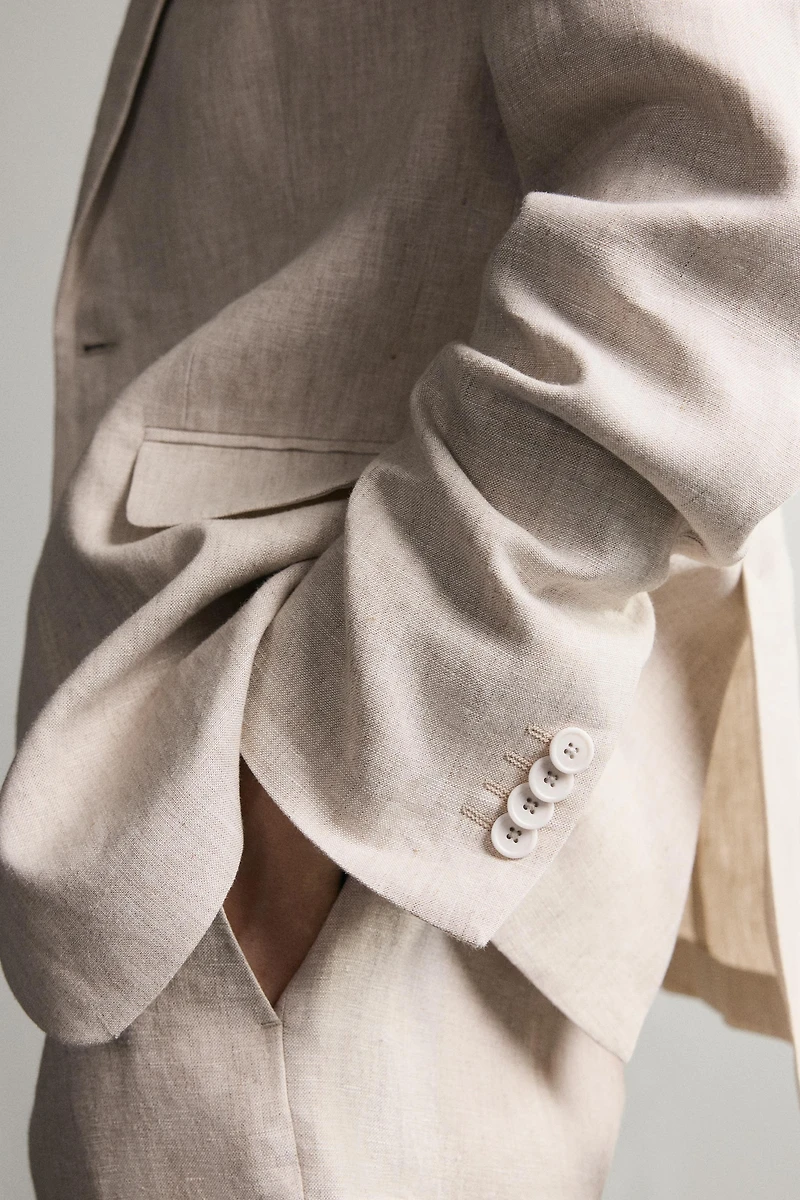 100% LINEN SUIT JACKET
