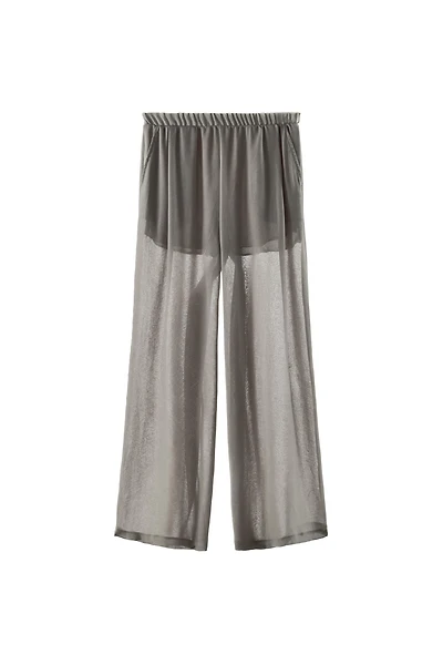 SEMI-SHEER PALAZZO PANTS