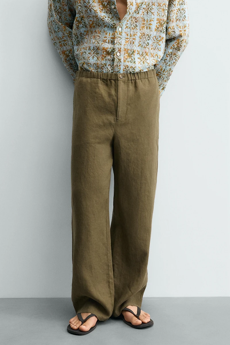 PANTALON RELAXED FIT 100% LIN