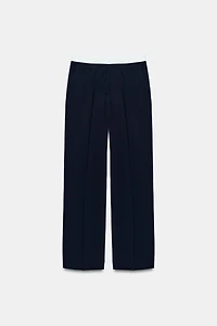 PANTALON DROIT TAILLE CONTRASTE