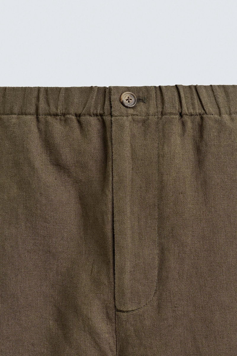 100% LINEN RELAXED FIT PANTS