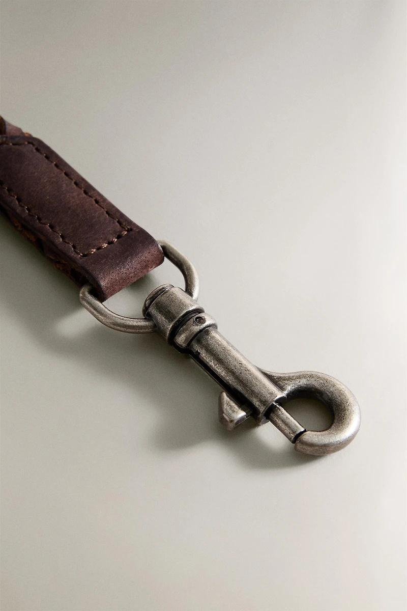 LAISSE CUIR TRESSE CHIENS