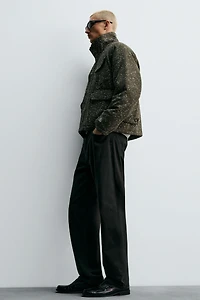 HERRINGBONE TEXTURED JACKET